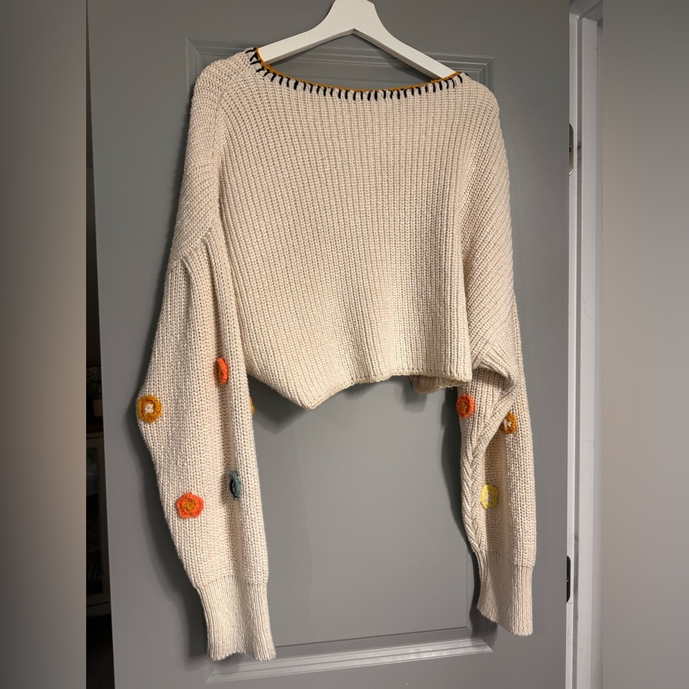 Free people Colorful Crochet Patchwork Sweater - Picture 5 of 5